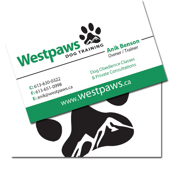 Westpaws Dog Training Business Cards